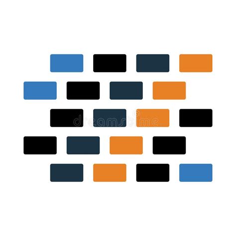 Brick Construction Brick Wall Brick Wall Construction Icon Stock
