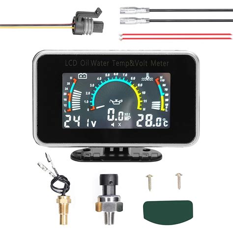 Amazon Mulcort 3 In 1 Car LCD Meter Digital Oil Pressure Voltage