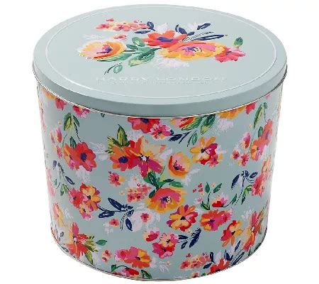 Harry London 6 lb. Spring Floral Tin with Chocolate with Chocolate - QVC.com