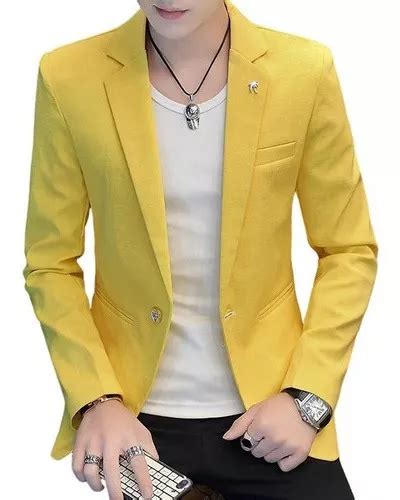 Blazer Entallado Estilo Coreano Para Hombre Cuotas sin interés