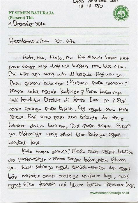 Surat Untuk Mama Dan Papa My Journal