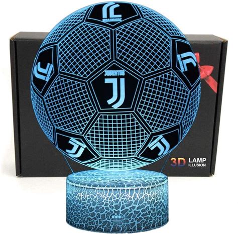 Forme De Football 3D Illusion D Optique 3D Smart 7 Couleurs Lampe De