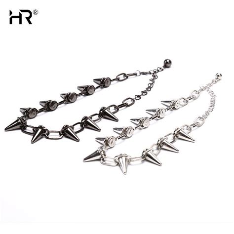 Punk Spike Necklace Rivets Choker Punk Choker Necklaces Gothic Necklaces New Punk