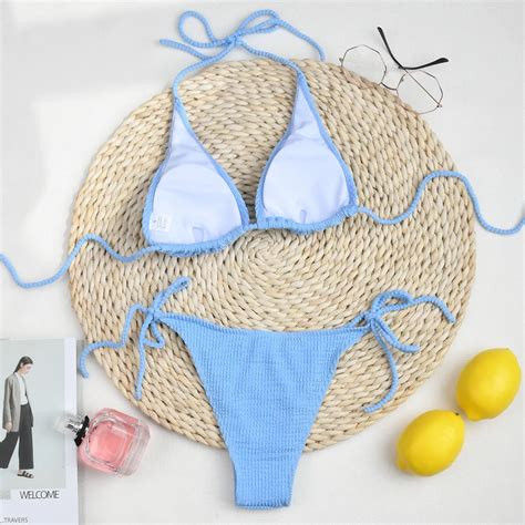 Neue Mode Sexy Bikini Feste Badeanzug Frauen Bademode Push Up Set Brasilianische Badeanzug