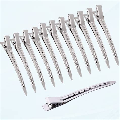 Duck Bill Hair Clips 3 5 Inch Alligator Curl Clips Metal Split Clips With Holes Alligator Clips