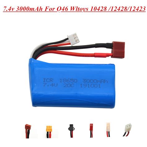 7 4v 3000 Mah Lipo Batteri 18650 Til Wltoys 144001 Grandado