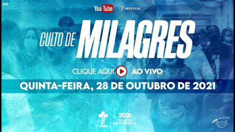 Culto De Milagres Pr Rafael Lira Quinta Feira Youtube