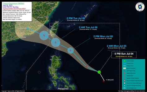 Tropical Depression EMONG Advisory No 01 Typhoon2000 Philippine TC