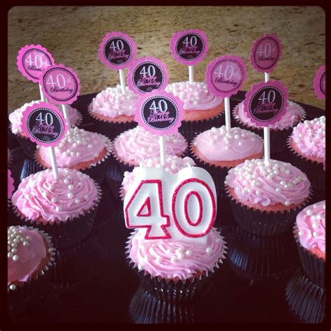 Cupcakes For 40th Birthday 40th Birthday Party Ideas Pinterest