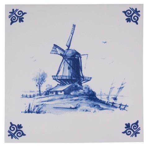 Tiles Royal Delft Tile Windmill 803 Delft Blue