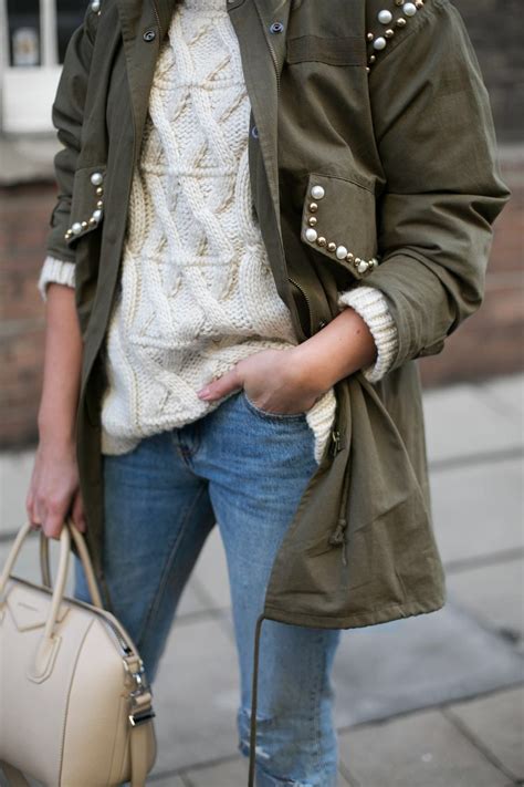 Embellished Khaki Jacket Khaki Jacket Jackets Khaki