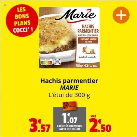 Promo Hachis Parmentier Marie Chez Coccinelle Supermarch