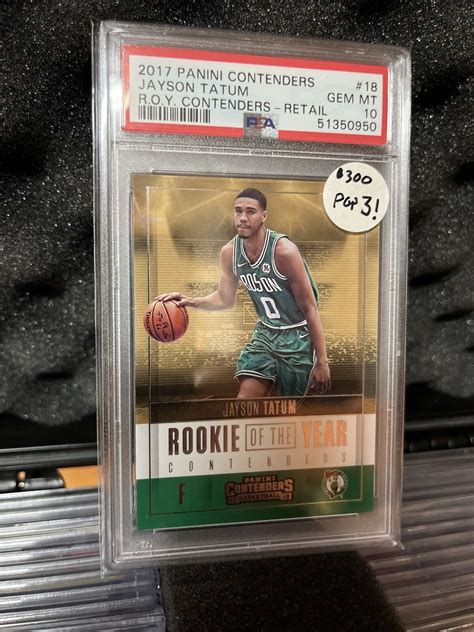 Panini Contenders Jayson Tatum Roy Retail Rc Psa Pop