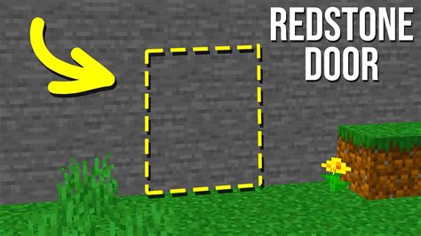 Minecraft Simple Redstone Door Tutorial Easy Youtube