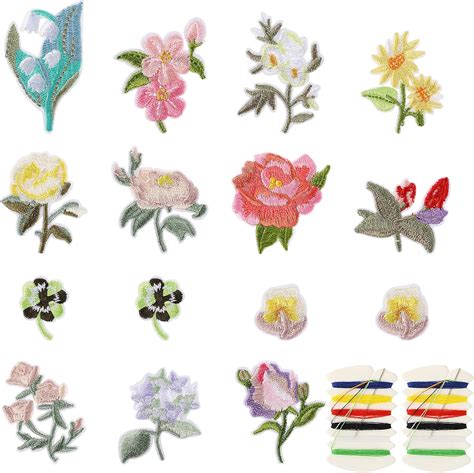 Amazon Pcs Mini Flowers Iron On Patches Decorative Flower