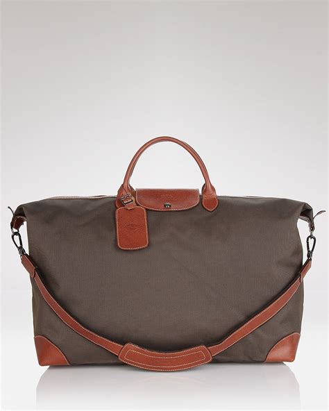 Longchamp Boxford Canvas And Leather Travel Bag Iucn Water