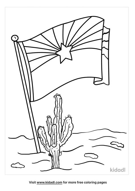 Free Arizona State Flag Coloring Page Coloring Page Printables Kidadl