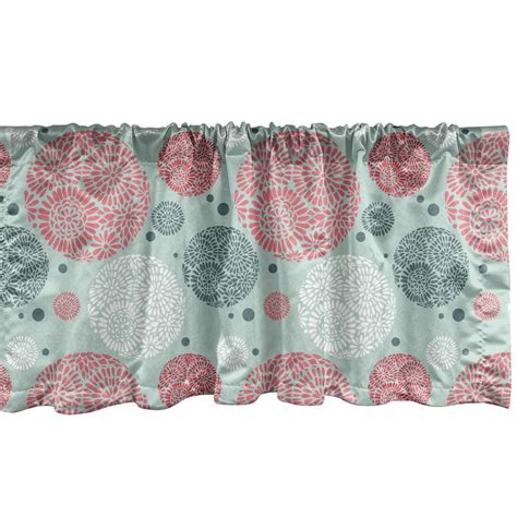 Polka Dot Window Valance Pack Of 2 Retro Pastel Colored Repeated Boho