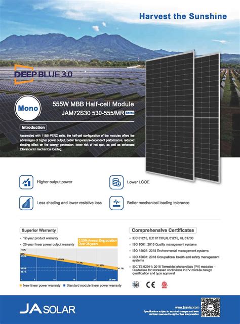 Jam S Mr Ja Solar Pv Modules Mono Perc Wp Ja Solar