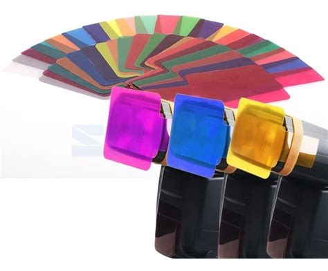 20 Piezas Geles Filtros De Colores Para Flash Luz Fotografía MercadoLibre