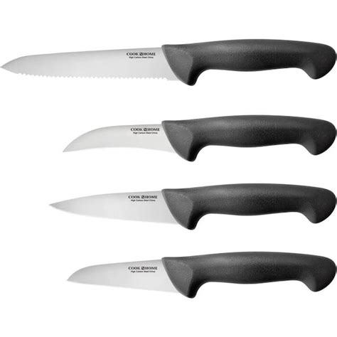 Cook N Home Piece High Carbon Steel Full Tang Serrated And Flat Edge