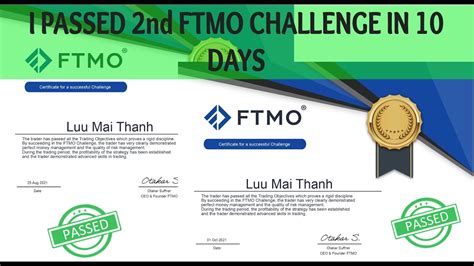 FTMO I Passed 2nd FTMO Challenge In 10 Days And Tips For Passing YouTube