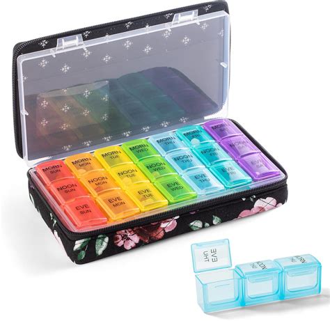 Zumd Weekly Pill Organizer 3 Times A Day Pill Box 7 Day 3