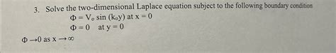 Solved Solve The Two Dimensional Laplace Equation Subject To Chegg