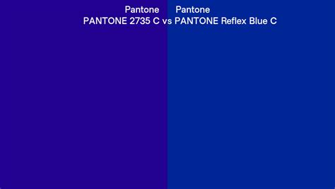 Pantone 2735 C Vs Pantone Reflex Blue C Side By Side Comparison