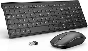 J Joyaccess Rechargeable Wireless Keyboard Mouse Compact Slim Wireless