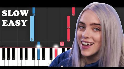 Billie Eilish I Love You Slow Easy Piano Tutorial Youtube