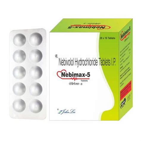 Nebimax Nebivolol Hydrochloride 5 Mg Tablets at 100 box नबवलल