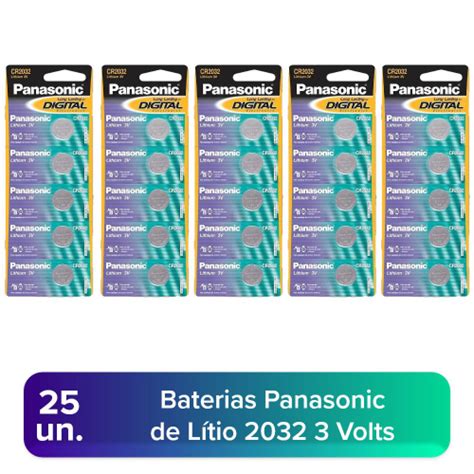 Pilha Bateria de Lítio Panasonic 2032 3 Volts Moeda Pilhas Botão