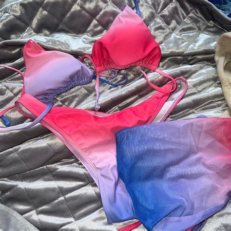 Shein Piece Bikini With Matching Skirt Worn A Depop