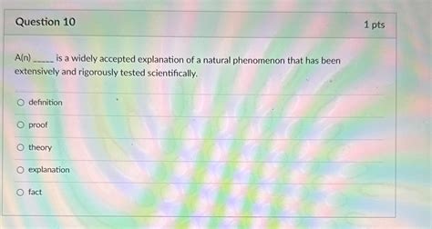 Solved Question Ptsa N Is A Widely Accepted Chegg