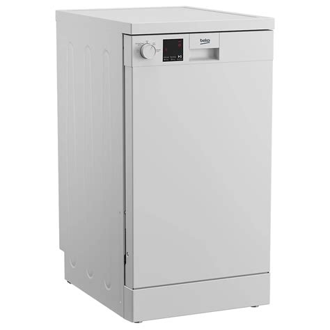 beko dvsxw freestanding slimline dishwasher white