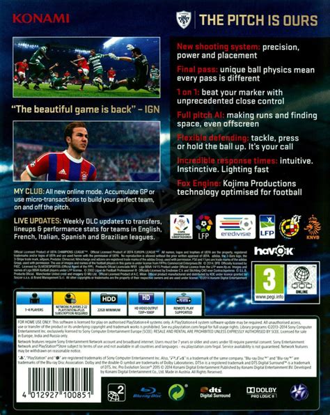 Pro Evolution Soccer 2015 Box Shot For Playstation 4 Gamefaqs