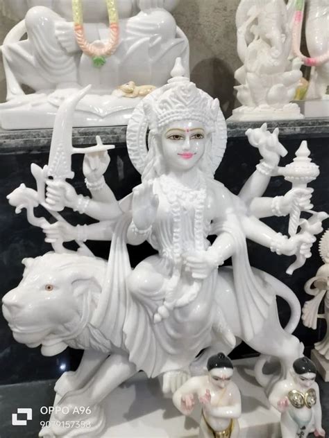 White Makrana Marble Durga Maa Statue Temple At Rs In Alwar Id