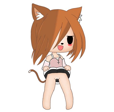 Rule 34 Cat Ears Cat Girl Cat Tail Gacha Life Half Dressed Half Naked 7671767