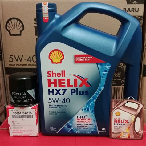 Jual Shell Helix HX7 5W 40 Paket Filter Oli TOYOTA Avanza Xenia Ayla