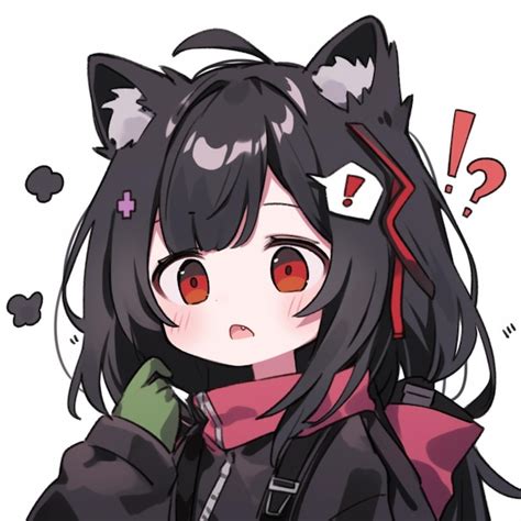 Premium Photo Anime Girl With Black Hair And Red Eyes Wearing A Black Cat Ears Generative Ai