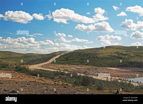 road in tundra in the north of Russia Stock Photo - Alamy