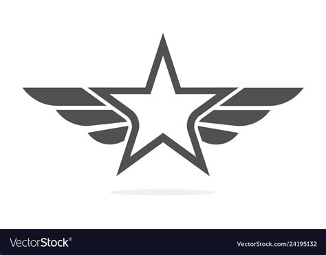 Abstract Star Wing Logo Icon Design Template Vector Image