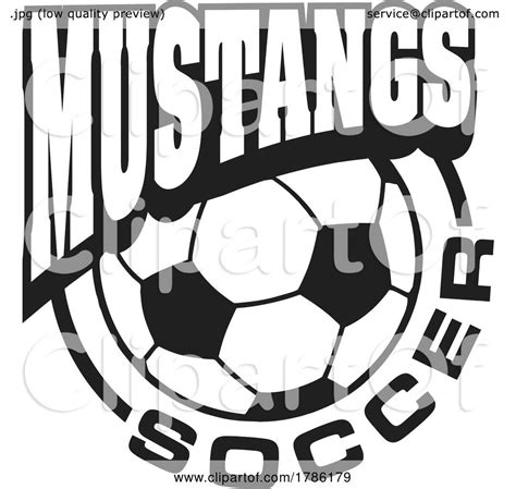 MUSTANGS Team Soccer with a Soccer Ball by Johnny Sajem #1786179