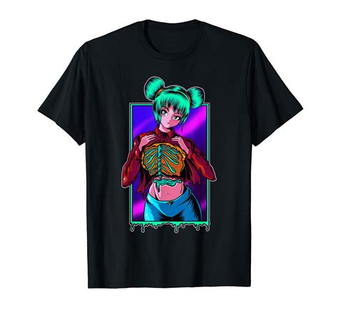 Spooky Aesthetic Anime Girl Waifu Japanese Anime Otaku Weeb T Shirt