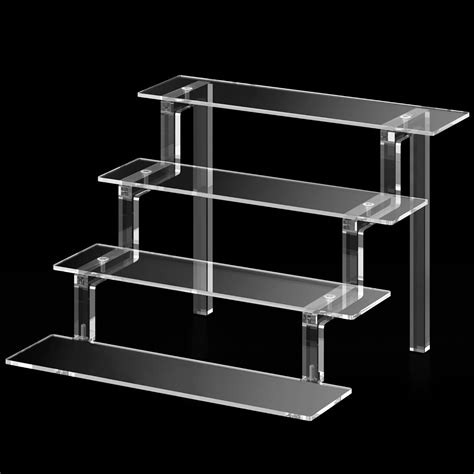 Janaden Acryl Display Ständer Acryl Riser Treppe Display Regal 4 Stufen