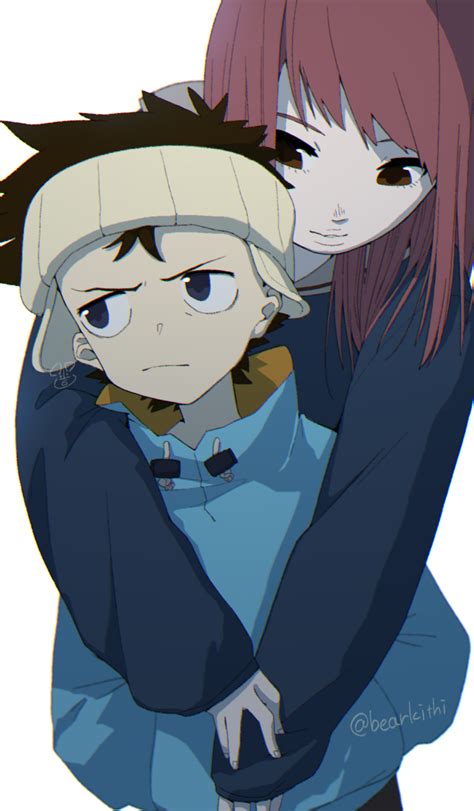 Samejima Mamimi And Nandaba Naota Flcl Drawn By Bearkithi Danbooru