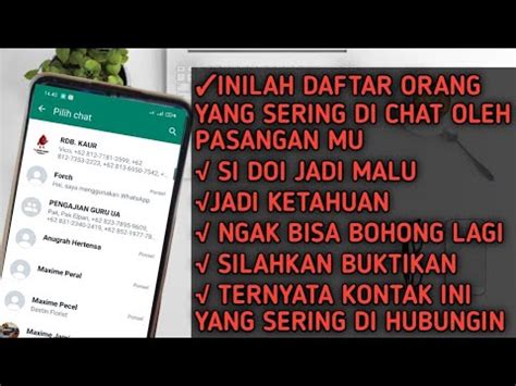 Cara Mengetahui Doi Chat Dengan Siapa Saja Di Wa Nya Fitur WhatsApp