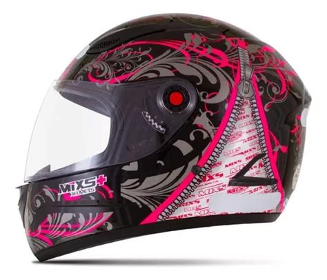 Capacete Feminino Moto Mixs Foker Girls Personalizado Flores