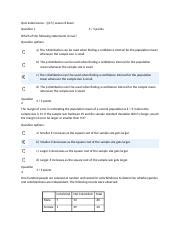 Statistical Analysis I Lesson 8 Exam Docx Quiz Submissions 07